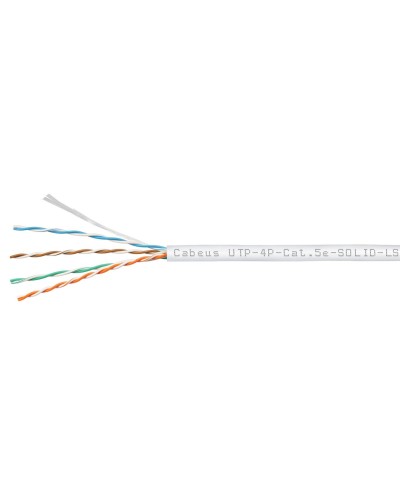 UTP-4P-Cat.5e-SOLID-LSZH-WH (9782c). Кабель «витая пара» (LAN) для структурированных систем связи. CABEUS в Симферополе