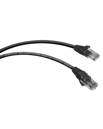 PC-UTP-RJ45-Cat.6-3m-BK (8666c), чёрный. Патч-корд медный. CABEUS в Симферополе