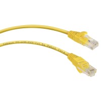 PC-UTP-RJ45-Cat.5e-0.3m-YL (7663c), желтый. Патч-корд медный. CABEUS