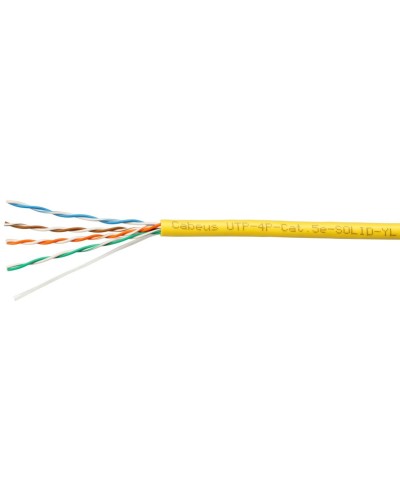 UTP-4P-Cat.5e-SOLID-LSZH-YL-100 (9780c-5). Кабель «витая пара» (LAN) для структурированных систем связи. CABEUS в Симферополе