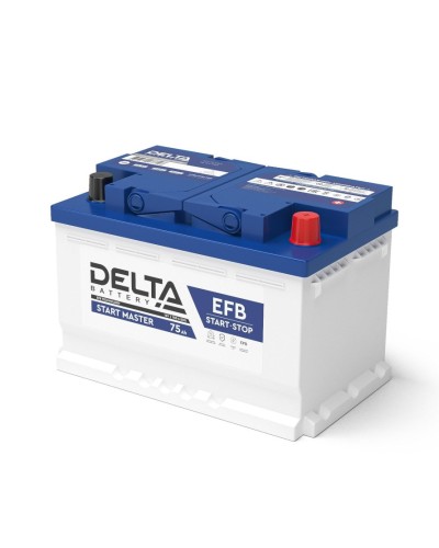 Delta START MASTER EFB 1275 (75 Ah). Аккумулятор автомобильный герметичный свинцово-кислотный. Delta в Симферополе