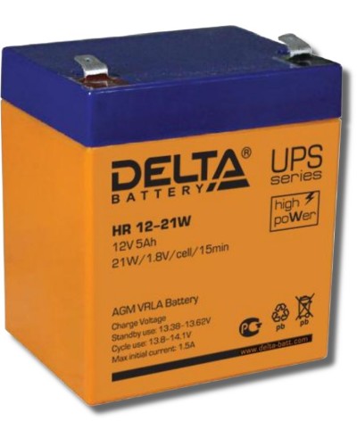 Delta HR 12-21 W. Аккумулятор герметичный свинцово-кислотный. Delta в Симферополе