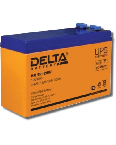 Delta HR 12-24 W. Аккумулятор герметичный свинцово-кислотный. Delta в Симферополе