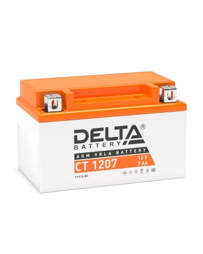 Delta CT 1207. Аккумулятор герметичный свинцово-кислотный стартерный. Delta в Симферополе
