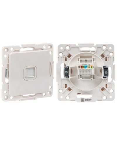 Стокгольм Механизм Розетки RJ-45 1-местной (EYK01-035-10). Механизм Розетки RJ-45 1-местной. EKF в Симферополе