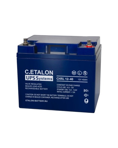 C.ETALON CHRL 12-40. Аккумулятор герметичный свинцово-кислотный. ETALON в Симферополе