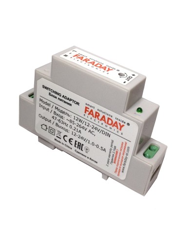 12W/12-24V/DIN. Блок питания. FARADAY в Симферополе