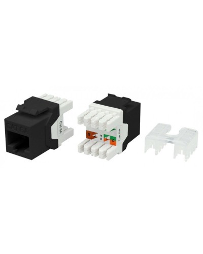 KJ8-8P8C-C6A-180-BK. Вставка Keystone Jack RJ-45. Hyperline в Симферополе
