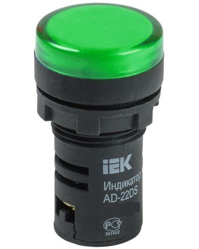 Лампа AD22DS (LED) матрица D22мм зеленый 230В (BLS10-ADDS-230-K06). Светосигнальный индикатор. IEK в Симферополе