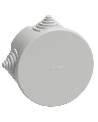 Коробка распаячная КМ41237 D75х40 открытой проводки IP44 4 гермоввода серая (UKO11-075-040-000-K41-44). Коробка распаячная безгалогенная (HF). IEK в Симферополе