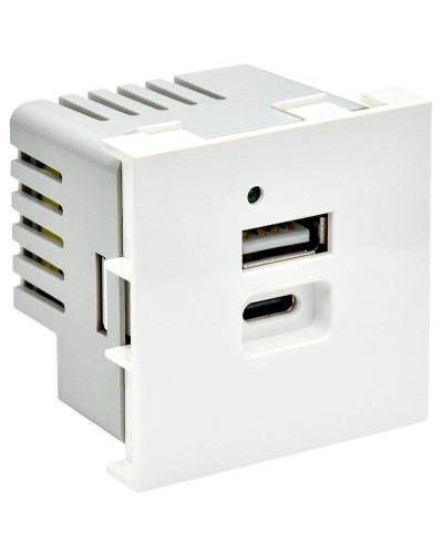 Розетка USB A+C 4,2А PRIMER РКЮ-25-40-П белый IEK (PR-KK40D-RU-0-2-AC-K01). Розетка USB. IEK в Симферополе
