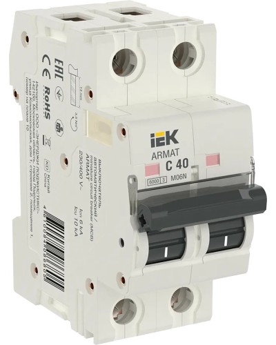 M06N 2P C 40А 6кА ARMAT (AR-M06N-2-C040). Автоматический выключатель. IEK в Симферополе
