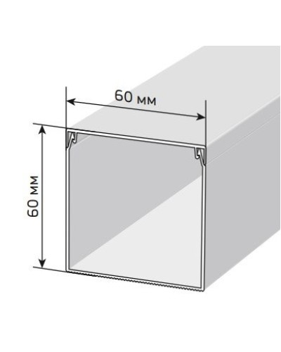 Короб 60х60 ЭЛЕКОР (CKK10-060-060-1-K01). Кабель-канал с двойным замком. IEK в Симферополе