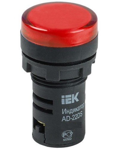 Лампа AD22DS (LED)матрица D22мм красный 230В (BLS10-ADDS-230-K04). Светосигнальный индикатор. IEK в Симферополе