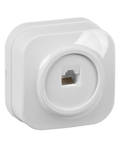 Розетка RJ45 кат.5E о/у РК10-ХБ белый IEK GLORY (EKH10-K01). Розетка компьютерная. IEK в Симферополе