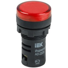 Лампа AD22DS (LED) матрица D22мм красный 12В AC/DC (BLS10-ADDS-012-K04). Светосигнальный индикатор. IEK