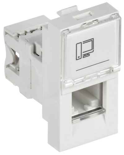 Розетка RJ45 кат.6 PRIMER РКИ-10-00-П-6 белый IEK (PR-KK40D-RI-0-1-C06U-K01). Розетка RJ-45. IEK в Симферополе