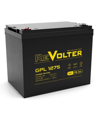Revolter GPL 1275. Аккумулятор автомобильный герметичный свинцово-кислотный. Revolter в Симферополе