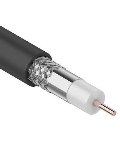 RG-6U, 75 Ом, CCS/Al/Al, 64%, 100 м OUTDOOR. REXANT (01-2202). Кабель коаксиальный радиочастотный. Rexant в Симферополе
