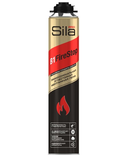 Пена огнестойкая Sila Pro B1 Firestop, 750 мл: Пена монтажная профессиональная в Симферополе