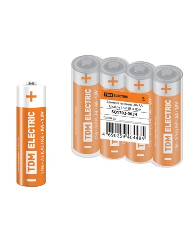 LR6 AA Alkaline 1,5V SR-4 TDM (SQ1702-0034). Элемент питания. TDM ЕLECTRIC в Симферополе