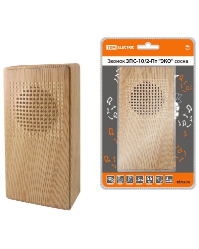 ЗПС-10/2-Пт ЭКО сосна, птичка, без кнопки, AC 230V (SQ1901-0026). Звонок проводной. TDM ЕLECTRIC в Симферополе