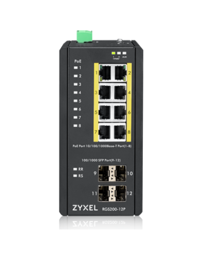 RGS200-12P-ZZ0101F. Промышленный L2 PoE+ коммутатор. ZYXEL в Симферополе