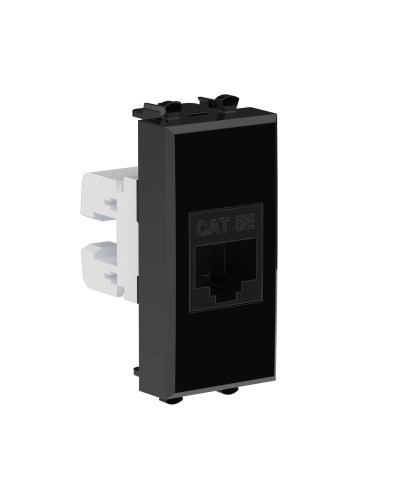 Розетка RJ-45, кат.5E, Avanti, 1 модуль, черный квадрат (4402661): Розетка компьютерная модульная в Симферополе