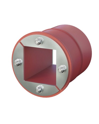 Проходка круглая, нержавеющая, D70х70 мм с проемом 40х40 мм (DXF3121): Проходка круглая, нержавеющая, с проёмом в Симферополе