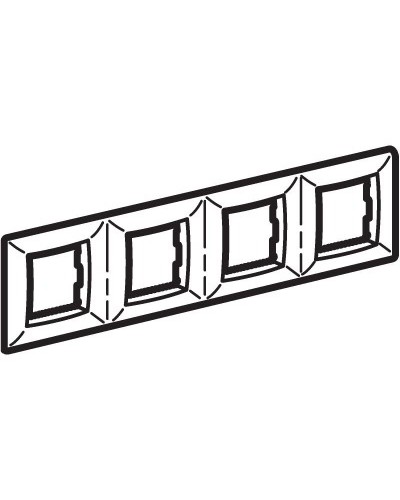 Рамка на 2+2+2+2 модуля (четырехместная), белая (75014W): Рамка четырехместная, Brava в Симферополе