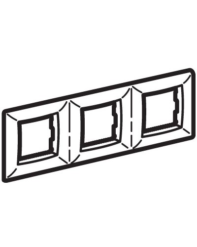 Рамка на 2+2+2 модуля (трехместная), белая (75013W): Рамка трехместная, Brava в Симферополе