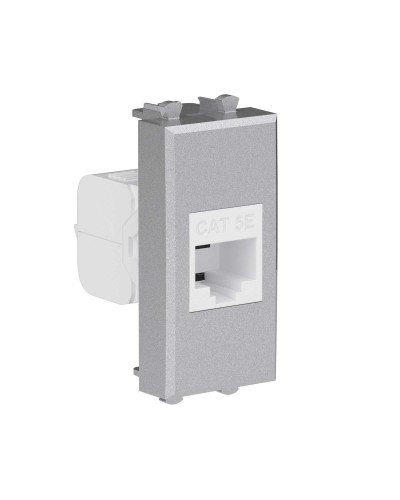 Розетка RJ-45, кат.5E, Avanti, 1 модуль, закаленная сталь (4404661): Розетка компьютерная модульная в Симферополе