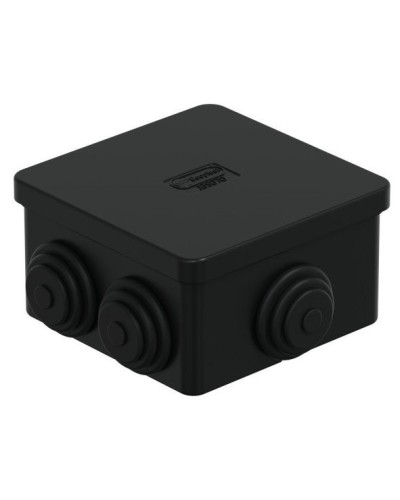 Коробка JBS070 70х70х40, 6 вых., IP44, черная (44056BL-1). Коробка монтажная. Экопласт в Симферополе