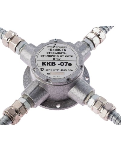 ККВ-07е-Ех-А-Р1-К-БК1, КВМ15+КВМ15+КВМ15+КВМ15. Коробка коммутационная взрывозащищенная крестообразная. Эридан в Симферополе