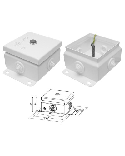 КМ IP55-1010 (без DIN рейки). Коробка монтажная электротехническая. Гефест в Симферополе
