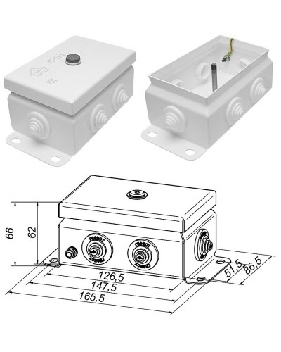 КМ IP55-0812 (без DIN рейки). Коробка монтажная электротехническая. Гефест в Симферополе