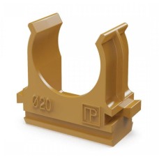 Крепёж-клипса для труб АБС-пластик бук D20 (100 шт) (PR13.0046). Крепление для труб ПВХ. Промрукав