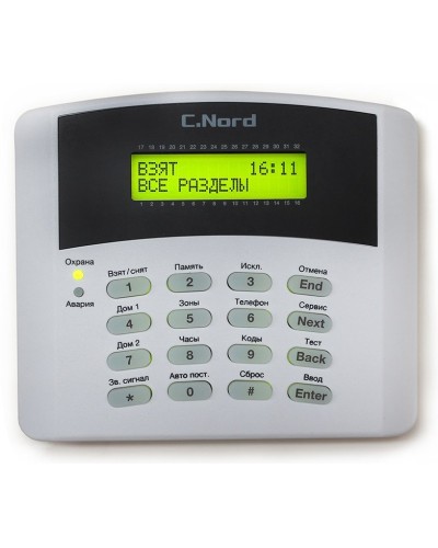 K16-LCD. Проводная клавиатура для контрольных панелей серии Норд, Hunter, Captain. Си-Норд в Симферополе